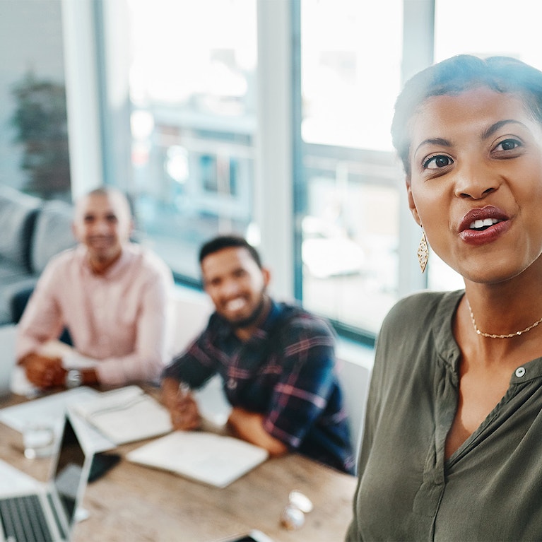 In a presentation room