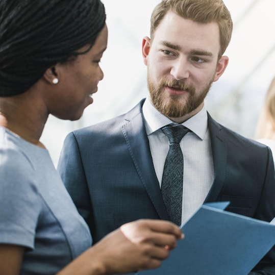 Group of office workers in meeting