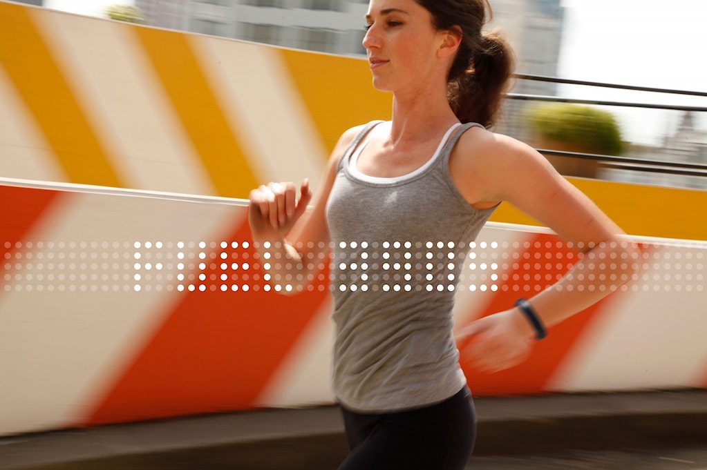 Runner wearing Nike Fuelband