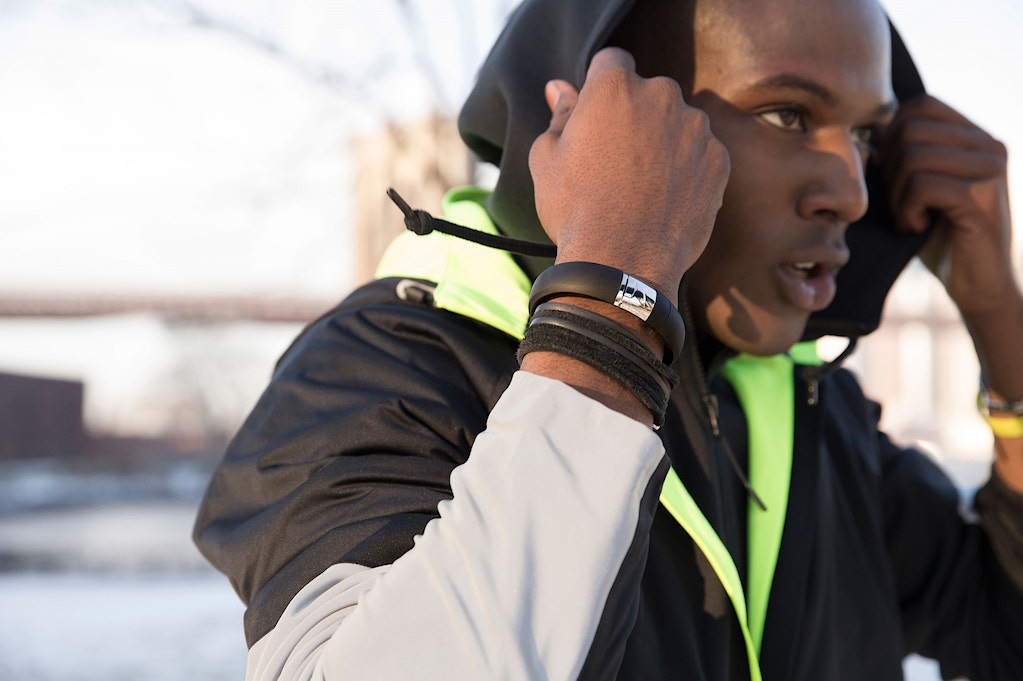 Athlete wearing Nike Fuelband silver edition
