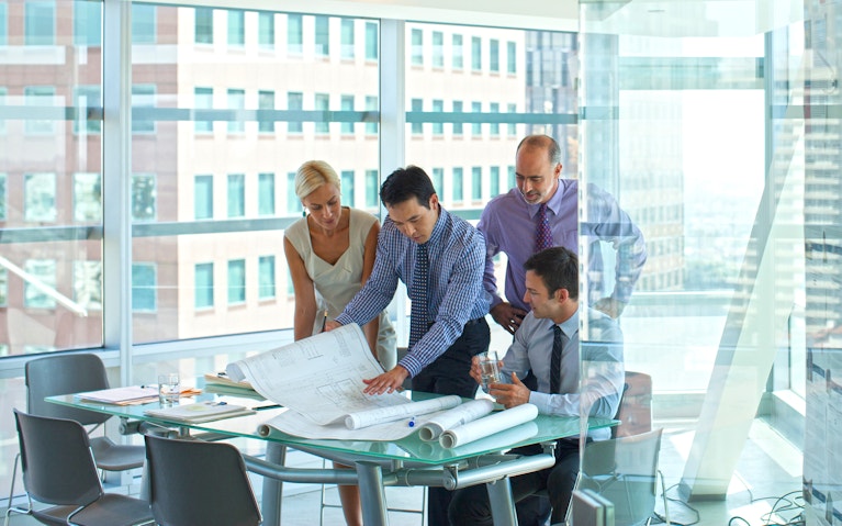 Business people talking in office