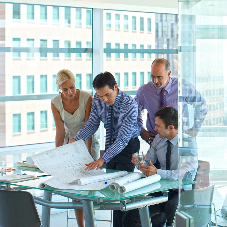 Business people talking in office